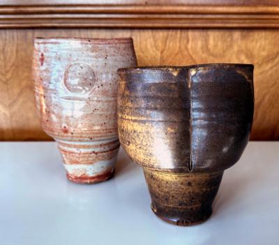 Warren Mackinzie Collection of Two Ceramic Glazed Vases by Warren Mackinzie