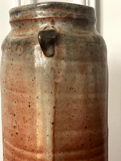 Warren Mackinzie Tall Studio Pottery Ceramic Glazed Vase by Warren Mackinzie