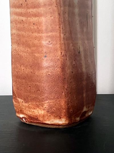 Warren Mackinzie Tall Studio Pottery Ceramic Glazed Vase by Warren Mackinzie