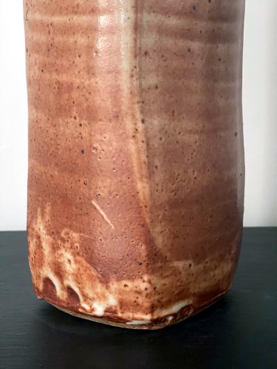 Warren Mackinzie Tall Studio Pottery Ceramic Glazed Vase by Warren Mackinzie