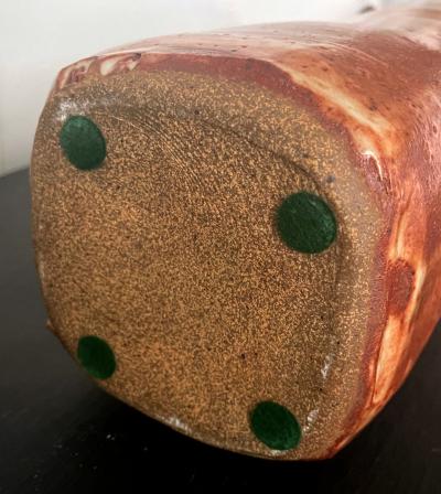 Warren Mackinzie Tall Studio Pottery Ceramic Glazed Vase by Warren Mackinzie