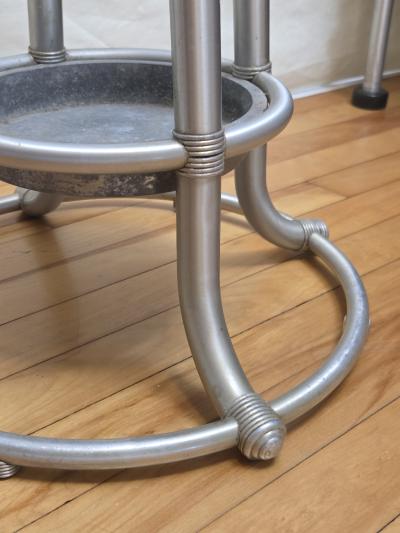 Warren McArthur Corporation Warren McArthur Umbrella Stand Rome NY 1934 Pat Applied For Anodic Aluminum
