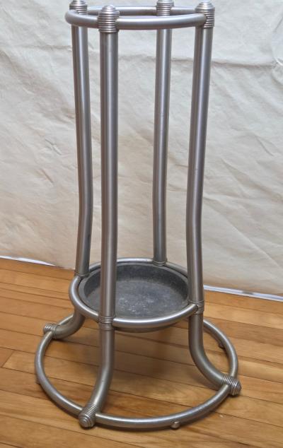 Warren McArthur Corporation Warren McArthur Umbrella Stand Rome NY 1934 Pat Applied For Anodic Aluminum