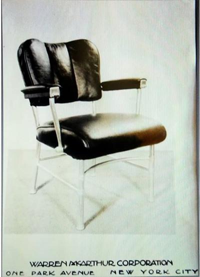 Warren McArthur Pair Armchair Warren McArthur Rare Model with Hidden Ashtrays