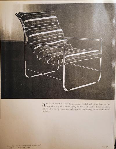 Warren McArthur Pair of Warren McArthur Sling Chaises 1938