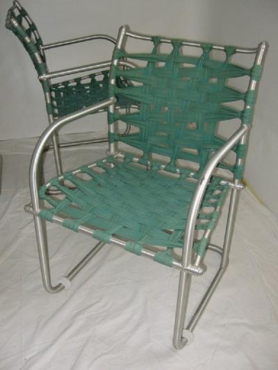 Warren McArthur Set of Four Warren McArthur Webbed Lounge Chairs circa 1938
