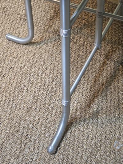 Warren McArthur Warren McArthur Furniture Corp Early Warren McArthur J Leg 36 Round Table Patent Applied For Label 1933 34