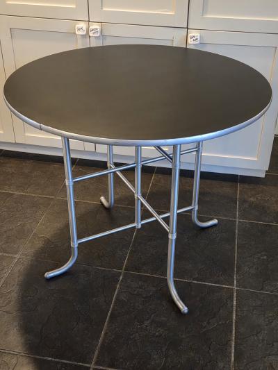 Warren McArthur Warren McArthur Furniture Corp Early Warren McArthur J Leg 36 Round Table Patent Applied For Label 1933 34