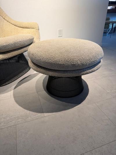 Warren Platner American Modern Bronze Frame Easy Lounge Chair and Ottoman 1966