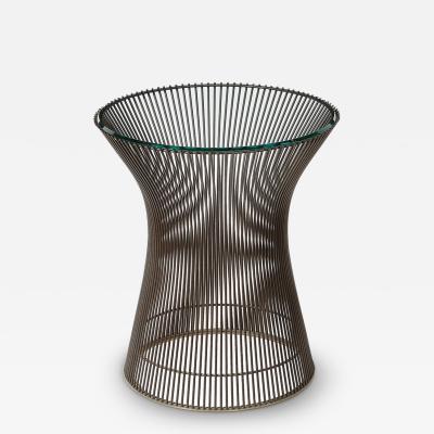 Warren Platner Mid Century Modernist Bronze Side Table by Warren Platner