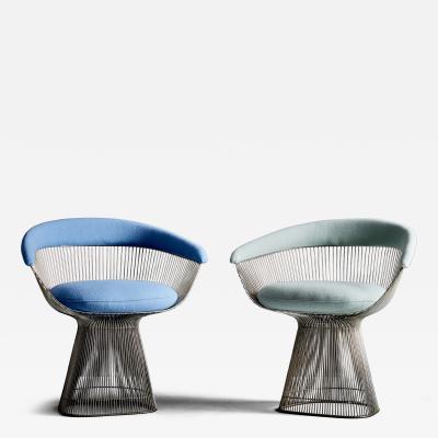 Warren Platner Pair of Wire Chairs by Warren Platner for Knoll