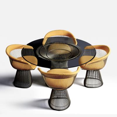 Warren Platner Set of Wire Dining Table and four Chairs by Warren Platner for Knoll