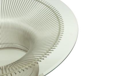 Warren Platner Warren Platner Glass Top Chrome Coffee Table for Knoll