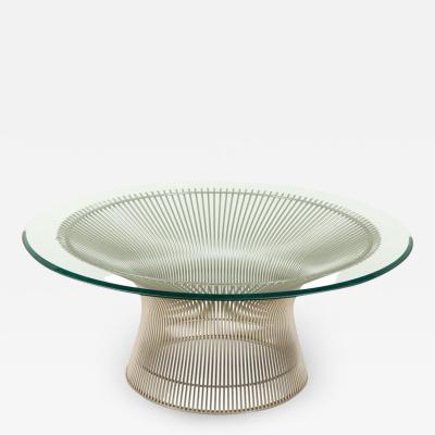 Warren Platner Warren Platner Glass Top Chrome Coffee Table for Knoll