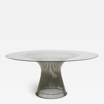 Warren Platner Warren Platner Mid Century Modern for Knoll Glass Steel American Dining Table