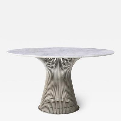 Warren Platner Warren Platner Mid Century by Knoll Carrara Marble Steel Table USA 1970s