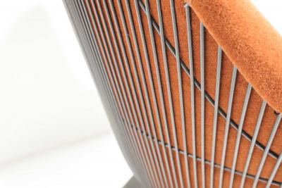 Warren Platner Warren Platner for Knoll Bronze Easy Chair and Ottoman in Alpaca