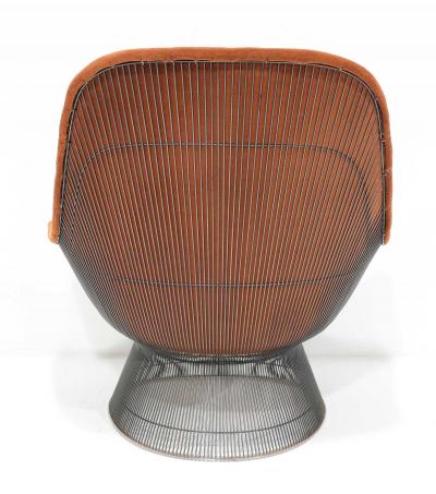 Warren Platner Warren Platner for Knoll Bronze Easy Chair and Ottoman in Alpaca