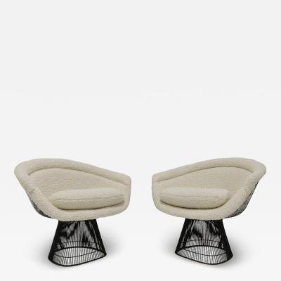 Warren Platner Warren Platner for Knoll Bronze Frame Lounge Chairs in Holly Hunt Teddy