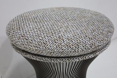 Warren Platner Warren Platner for Knoll Bronze Stool in Textured Boucle