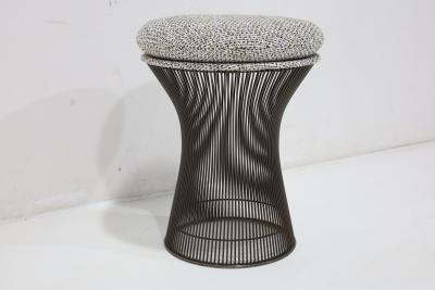 Warren Platner Warren Platner for Knoll Bronze Stool in Textured Boucle