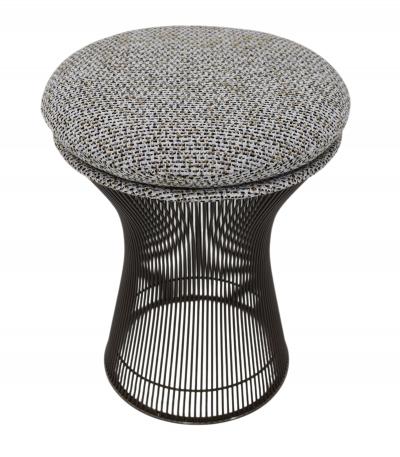 Warren Platner Warren Platner for Knoll Bronze Stool in Textured Boucle
