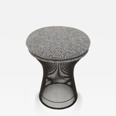 Warren Platner Warren Platner for Knoll Bronze Stool in Textured Boucle