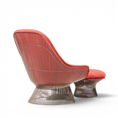 Warren Platner Warren Platner for Knoll Mid Century Easy Lounge Chair and Ottoman