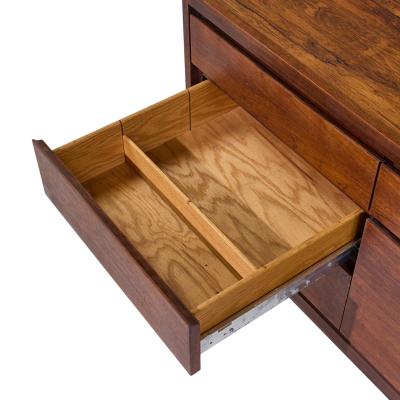 Warren Platner Warren Platner for Lehigh Leopold Mid Century Rosewood Stainless Steel Credenza
