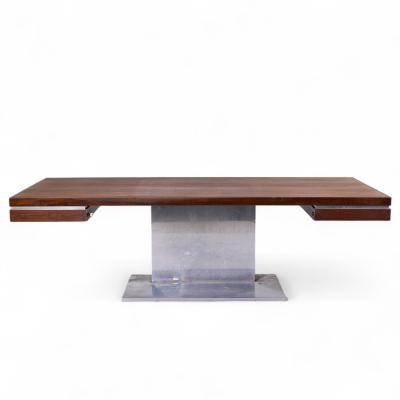 Warren Platner Warren Platner for Lehigh Leopold Mid Century Rosewood and Chrome Executive Desk