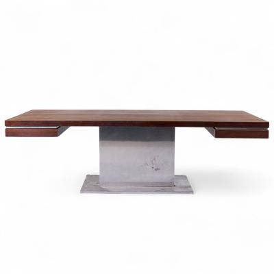 Warren Platner Warren Platner for Lehigh Leopold Mid Century Rosewood and Chrome Executive Desk