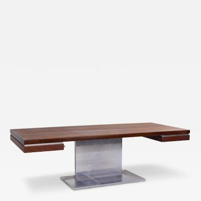 Warren Platner Warren Platner for Lehigh Leopold Mid Century Rosewood and Chrome Executive Desk