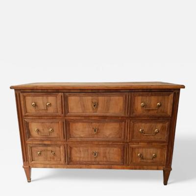 Washed Walnut Wood Directory Chest of Drawers France 18th Century