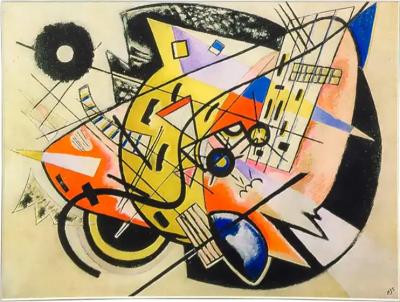 Wassily Kandinsky Abstract Lithograph After Wassily Kandinsky Framed 1994