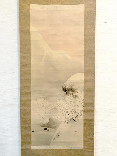 Watanabe Seitei Japanese Ink and Wash Scroll Painting by Watanabe Seitei