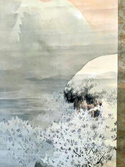 Watanabe Seitei Japanese Ink and Wash Scroll Painting by Watanabe Seitei