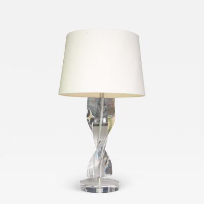 Water Fall Lucite Table Lamp