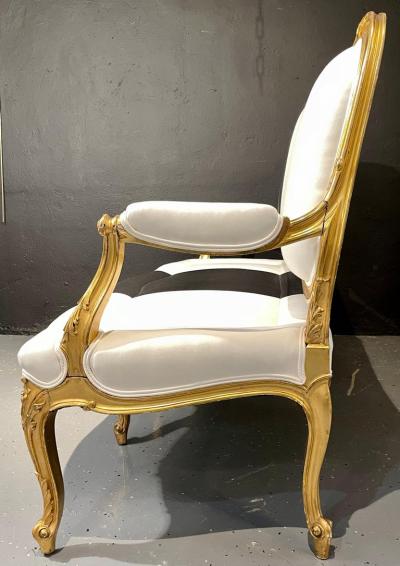 Water Gilt French Settee Sofa or Loveseat One of a Compatible Pair 1930s