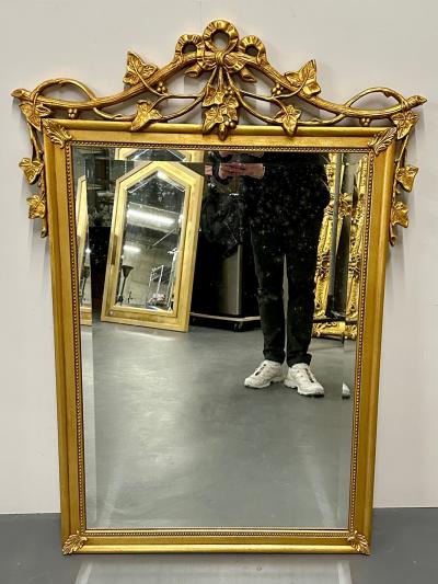 Water Gilt Wood Wall Pier or Console Mirror Carved Regency Style