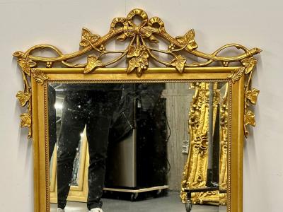 Water Gilt Wood Wall Pier or Console Mirror Carved Regency Style