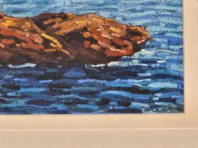 Watercolor Seascape Italy circa 1920