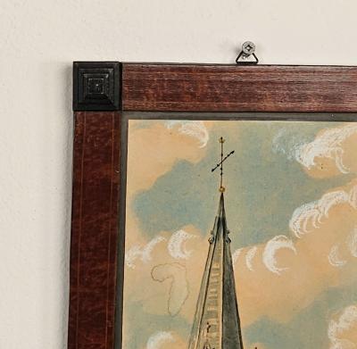 Watercolor of a Church U S A 1935