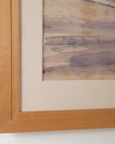 Watercolor of an Italian Villa Italy circa 1980