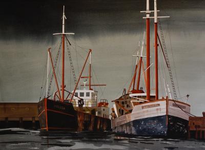 Watercolor on Paper Bair Thorai Ireland Original Painting by Michael Dunlavey