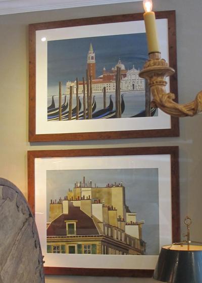 Watercolor on Paper Chiesa di San Maggiore Venice signed Michael Dunlavey