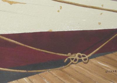 Watercolor on Paper Northwind Bodega Bay California by Michael Dunlavey