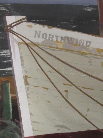 Watercolor on Paper Northwind Bodega Bay California by Michael Dunlavey