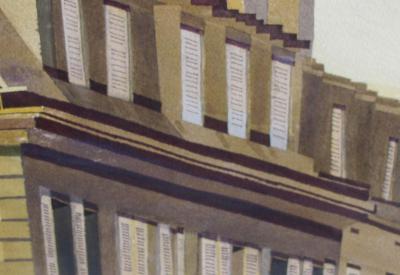 Watercolor on Paper Rooftops of Paris by Michael Dunlavey