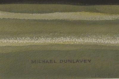 Watercolor on Paper Sea Dog Santa Barbara California signed Michael Dunlavey