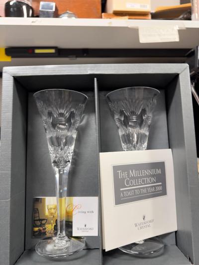 Waterford Crystal Pair of NIB Waterford Crystal The Millennium Collection